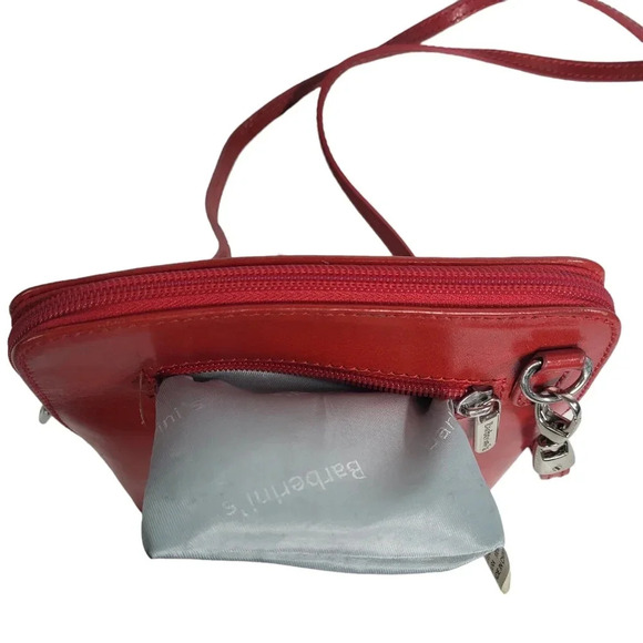 BARBERINI Red Italian Leather Mini Crossbody - Picture 8 of 13